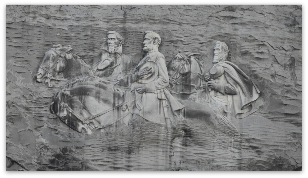 Stone Mountain Park, Dec 03, 2012 - The Confederate Memorial Carving on the face of Stone Mountain