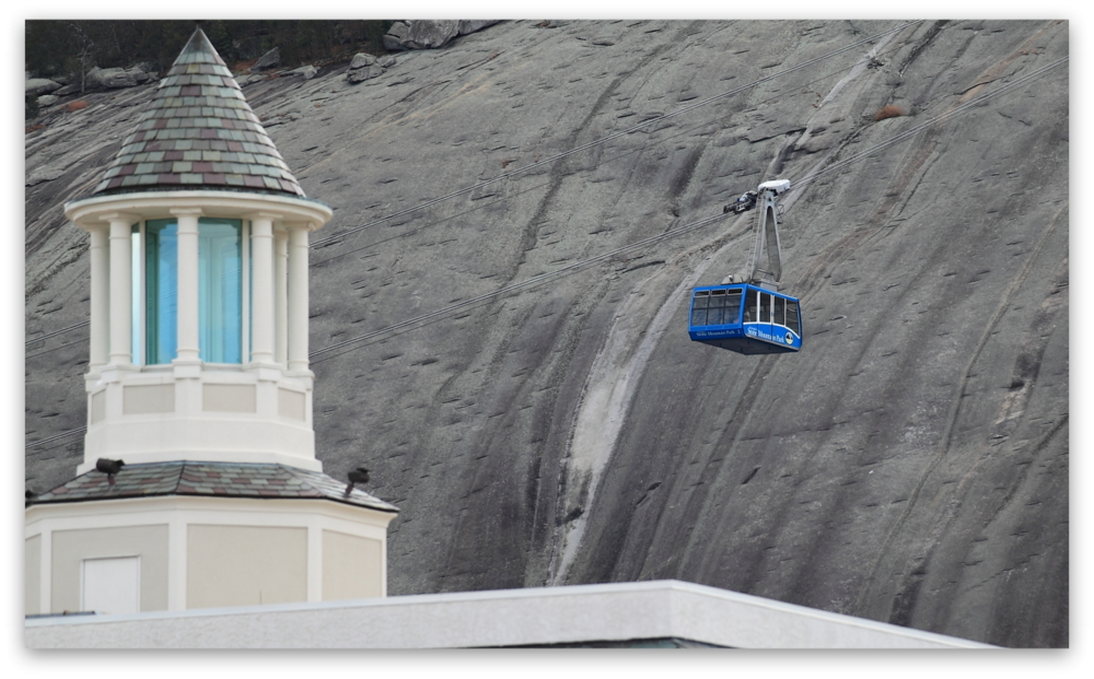 Stone Mountain Park, Dec 03, 2012 - The Summit Skyride/Skylift over Memorial Hall at Stone Mountain Park